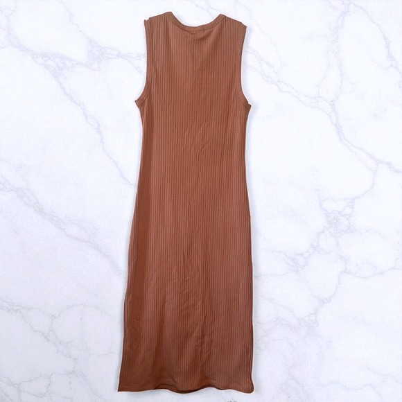Sanctuary Ribbed Tank Midi‎ Dress Women's XL Sleeveless Casual Bodycon NWT new - Picture 2 of 6